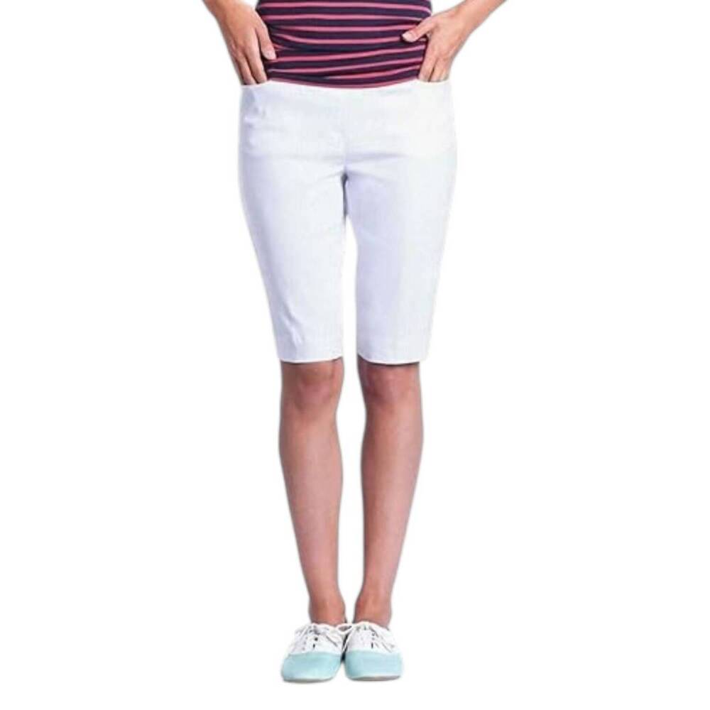 NEW SLIMSATION BY MULTIPLES pull on shorts in white